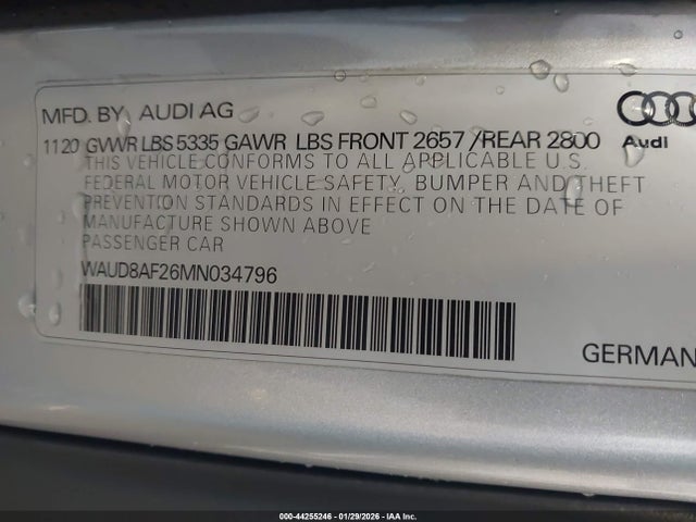 2021 AUDI A6 WAUD8AF26MN034796 Photo 8