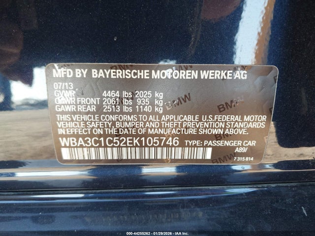 BMW 328I 2014 WBA3C1C52EK105746 Image 9