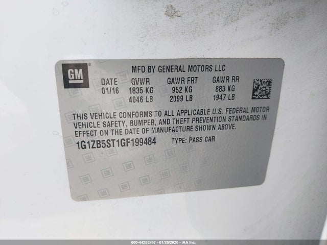1G1ZB5ST1GF199484 Chevrolet MALIBU LS