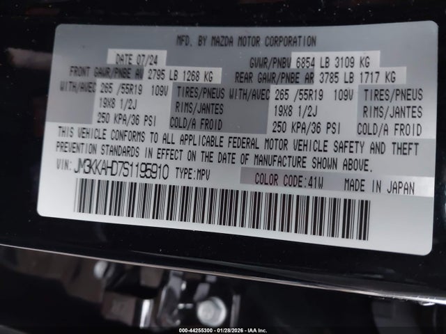 JM3KKAHD7S1195910 Mazda Cx-90 3.3 Turbo Select Package