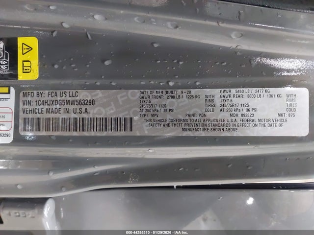 2021 JEEP WRANGLER UNLIMITED 1C4HJXDG5MW563290 Photo 8