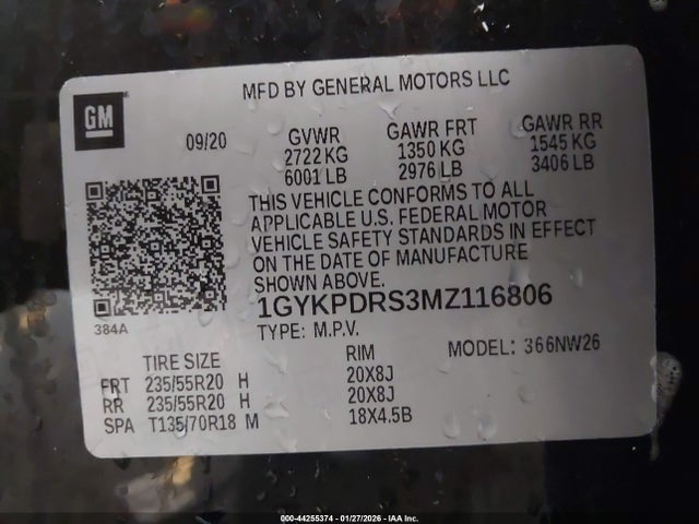 2021 CADILLAC XT6 1GYKPDRS3MZ116806 Photo 8