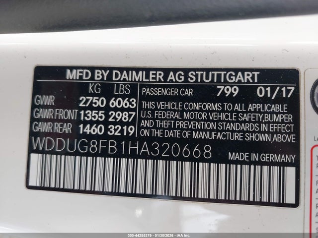 2017 MERCEDES-BENZ S 550 WDDUG8FB1HA320668 Photo 8