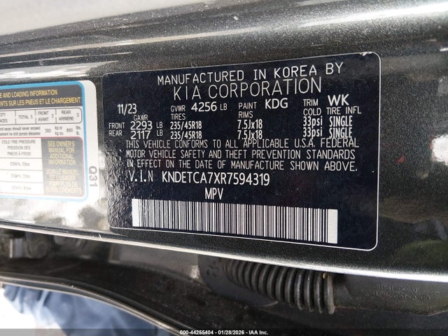 44255404 :رقم المزاد ، KNDETCA7XR7594319 vin ، 2024 Kia Seltos Sx Turbo مزاد بيع
