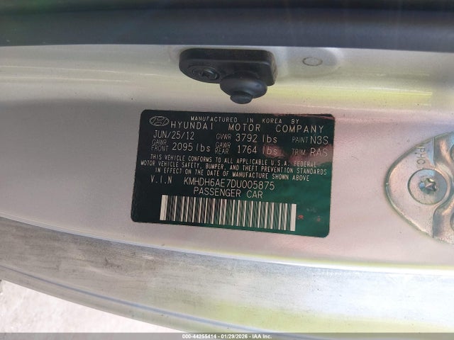 Продаж на аукціоні авто 2013 Hyundai Elantra Gs, vin: KMHDH6AE7DU005875, номер лоту: 44255414