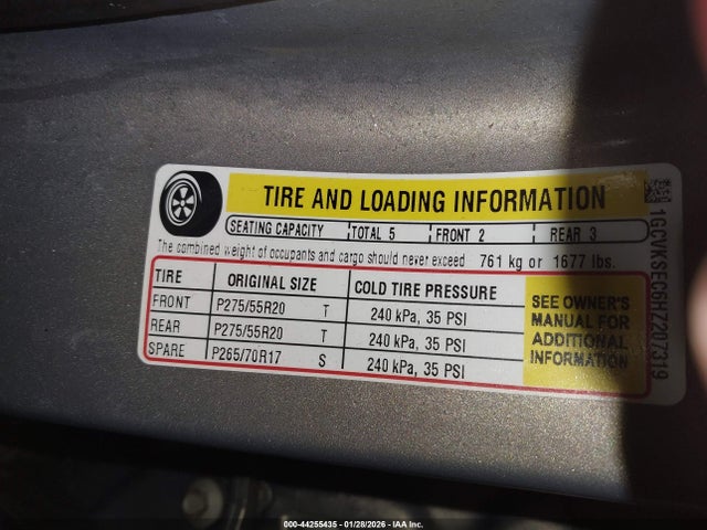 1GCVKSEC6HZ207319 Chevrolet Silverado 1500 1lz