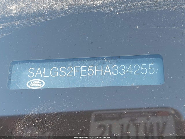44255463 :رقم المزاد ، SALGS2FE5HA334255 vin ، 2017 Land Rover Range Rover 5.0l V8 Supercharged مزاد بيع