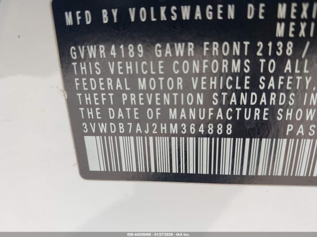 Volkswagen Jetta 1.4t Se 2017 3VWDB7AJ2HM364888 Image 9
