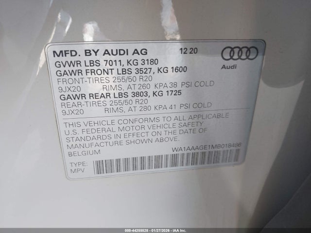 2021 AUDI E-TRON WA1AAAGE1MB018486 Photo 8