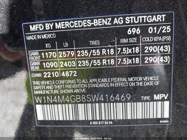 2025 MERCEDES-BENZ GLB 250 W1N4M4GB8SW416469 Photo 8