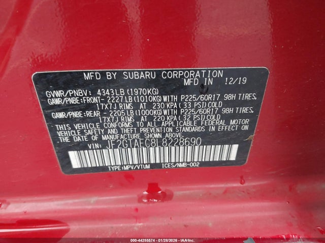 Subaru Crosstrek Premium 2020 JF2GTAEC8L8228690 Image 9