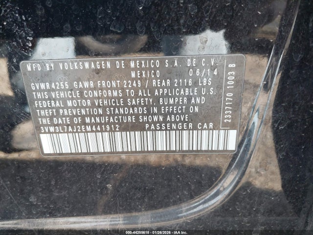3VW3L7AJ2EM441912 Volkswagen Jetta 2.0l Tdi