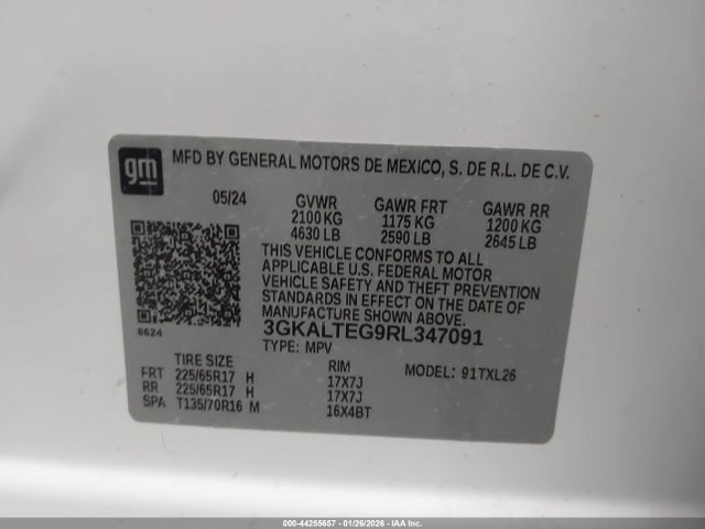 Продаж на аукціоні авто 2024 Gmc Terrain Awd Sle, vin: 3GKALTEG9RL347091, номер лоту: 44255657