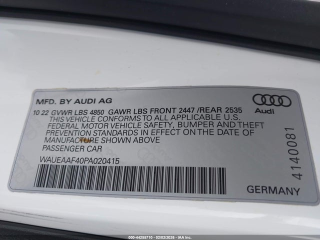 2023 AUDI A4 WAUEAAF40PA020415 Photo 8