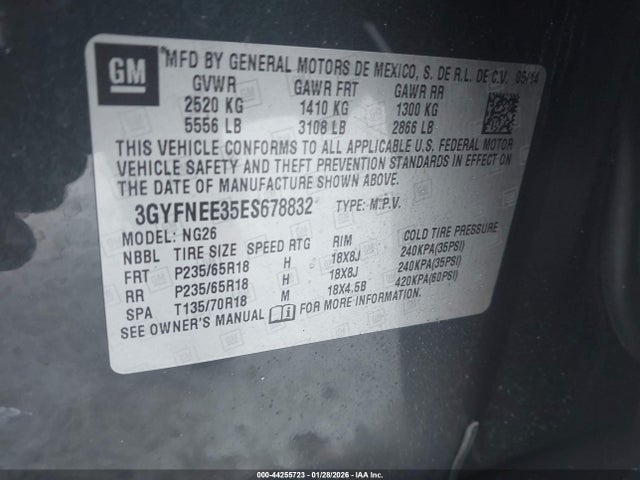 2014 CADILLAC SRX 3GYFNEE35ES678832 Photo 8