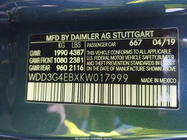 2019 MERCEDES-BENZ A 220 WDD3G4EBXKW017999 Photo 8