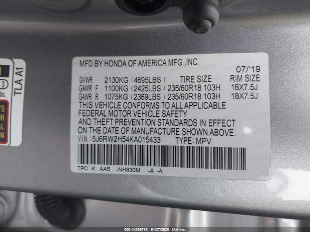 5J6RW2H54KA015433 Honda CR-V EX