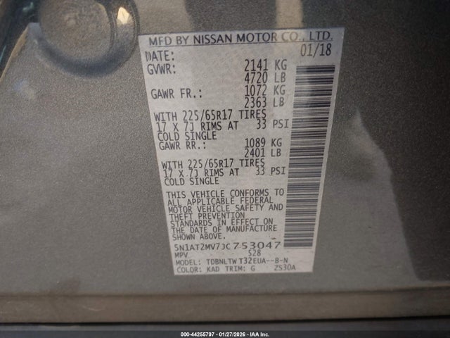 2018 NISSAN ROGUE 5N1AT2MV7JC753047 Photo 8