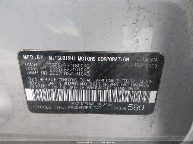 2014 MITSUBISHI LANCER JA32U2FUXEU009760 Photo 8