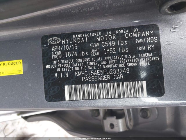 Hyundai ACCENT GS 2015 KMHCT5AE5FU233249 Image 9