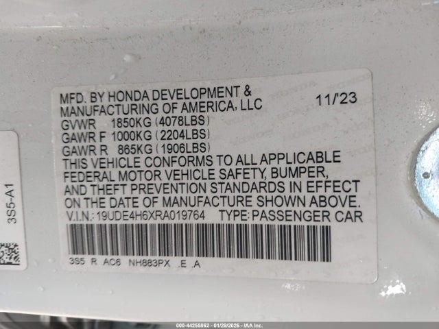 19UDE4H6XRA019764 Acura Integra A-spec Technology