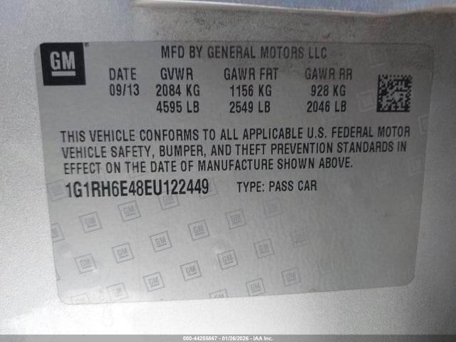 1G1RH6E48EU122449 Chevrolet Volt