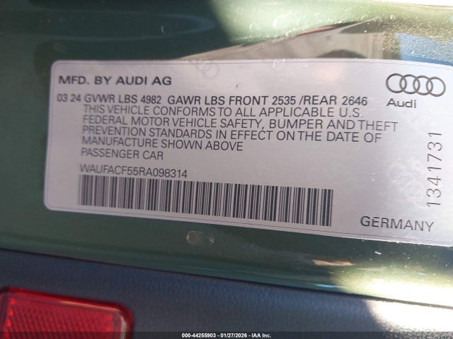 2024 AUDI A5 SPORTBACK WAUFACF55RA098314 Photo 8