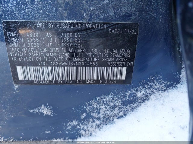 4S3BWAD67N3014558 Subaru Legacy Premium