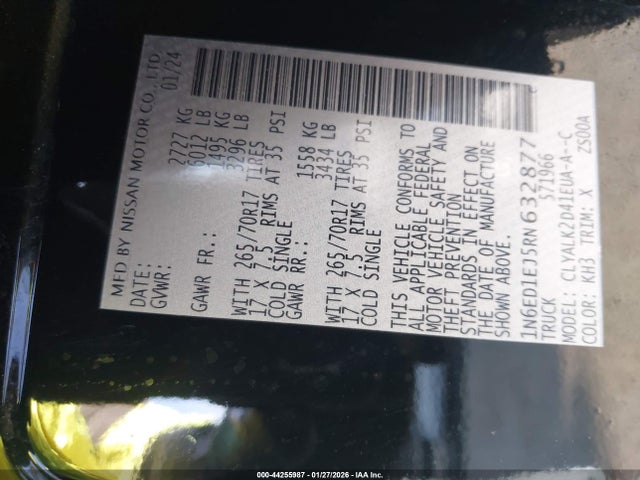 Nissan Frontier Pro-x 4x2 2024 1N6ED1EJ5RN632877 Image 9