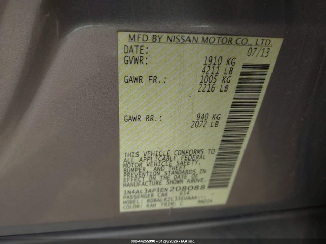 1N4AL3AP3EN208088 Nissan Altima 2.5 S