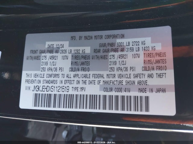 JM3KJEHDXS1121519 Mazda Cx-70 3.3 Turbo Premium Plus Package