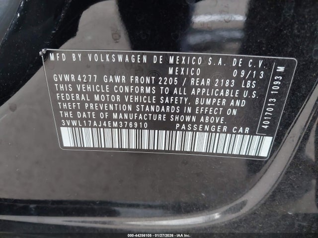 3VWL17AJ4EM376910 Volkswagen Jetta 1.8t Sel