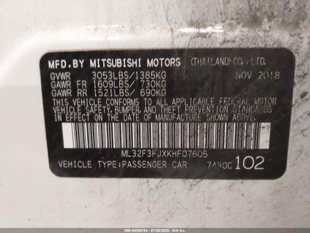 2019 MITSUBISHI MIRAGE G4 ML32F3FJXKHF07605 Photo 8