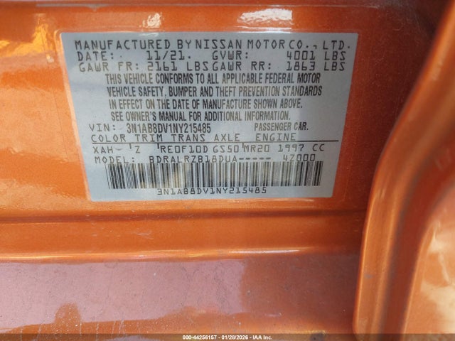 Nissan Sentra Sr Xtronic Cvt 2022 3N1AB8DV1NY215485 Image 9