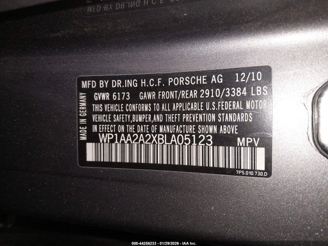 2011 PORSCHE CAYENNE WP1AA2A2XBLA05123 Photo 8