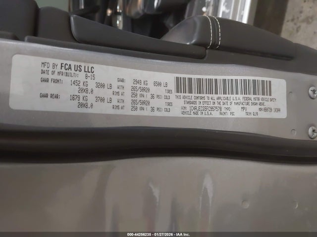 1C4RJECG5FC957578 Jeep Grand Cherokee Overland