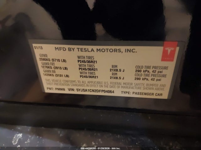 2013 TESLA MODEL S 5YJSA1CN2DFP04064 Photo 8
