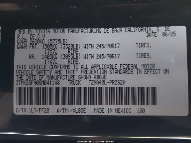 3TMKB5FN0SM041148 Toyota Tacoma Sr5
