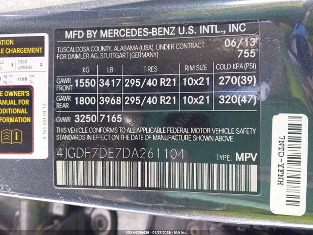 2013 MERCEDES-BENZ GL 550 4JGDF7DE7DA261104 Photo 8