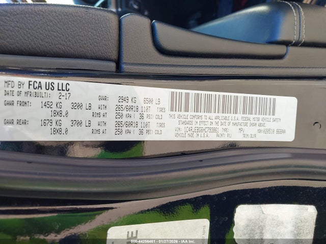 1C4RJEBG6HC793861 Jeep Grand Cherokee Limited 4x2