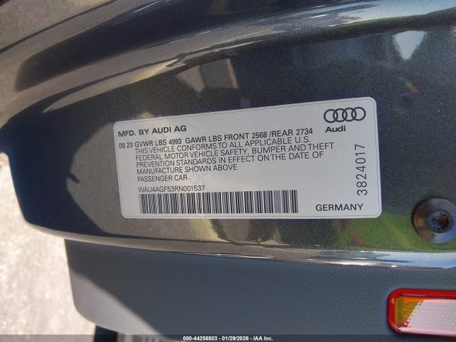 2024 AUDI A5 CABRIOLET WAU4AGF53RN001537 Photo 8