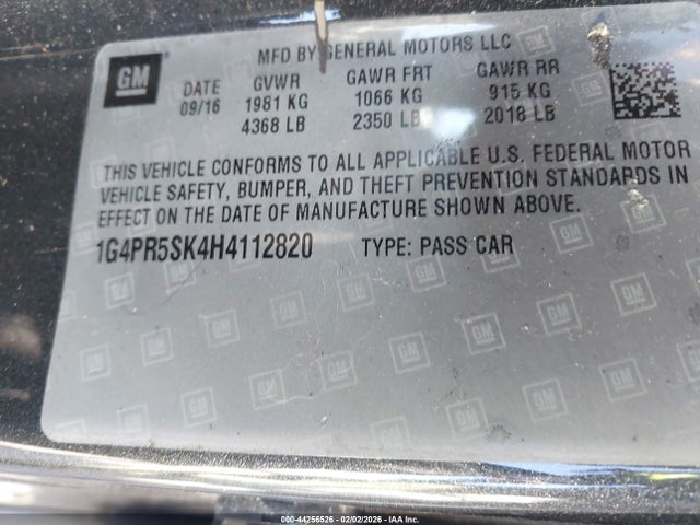 1G4PR5SK4H4112820 Buick Verano Sport Touring