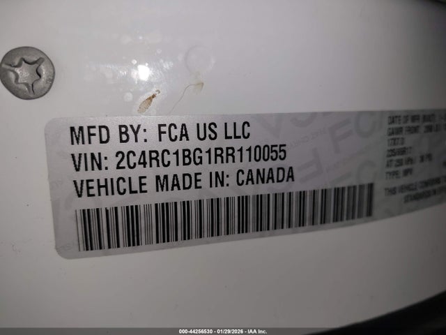 Продаж на аукціоні авто 2024 Chrysler Pacifica Touring L, vin: 2C4RC1BG1RR110055, номер лоту: 44256530