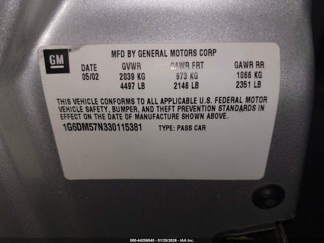 2003 CADILLAC CTS 1G6DM57N330115381 Photo 8