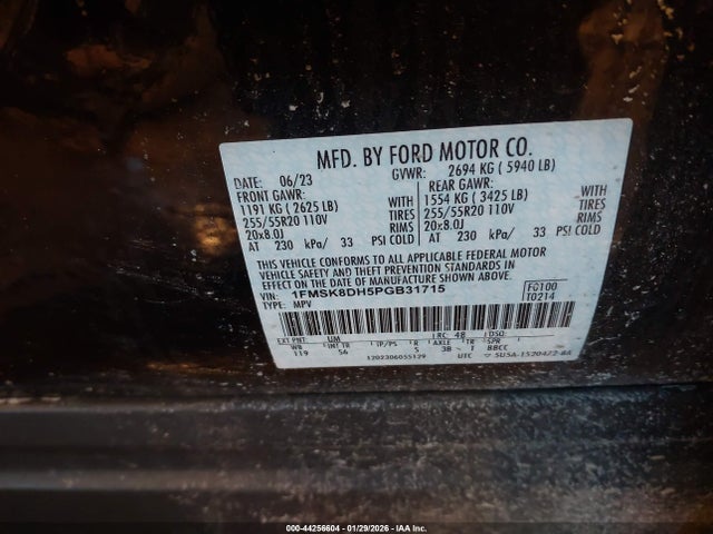 2023 FORD EXPLORER 1FMSK8DH5PGB31715 Photo 8