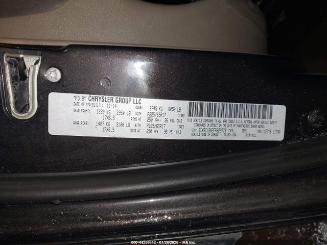 44256642 :رقم المزاد ، 2C4RC1BG2FR629773 vin ، 2015 Chrysler Town & Country Touring مزاد بيع