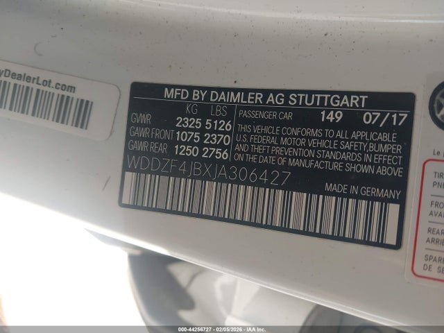 WDDZF4JBXJA306427 Mercedes-Benz E 300