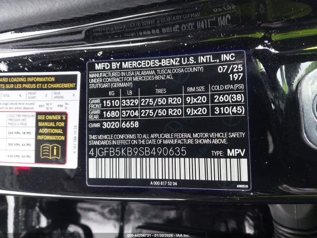 4JGFB5KB9SB490635 Mercedes-Benz Gle 450 4matic