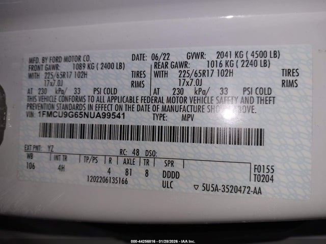 2022 FORD ESCAPE 1FMCU9G65NUA99541 Photo 8