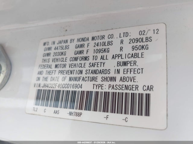 2012 ACURA TSX JH4CU2F40CC016904 Photo 8